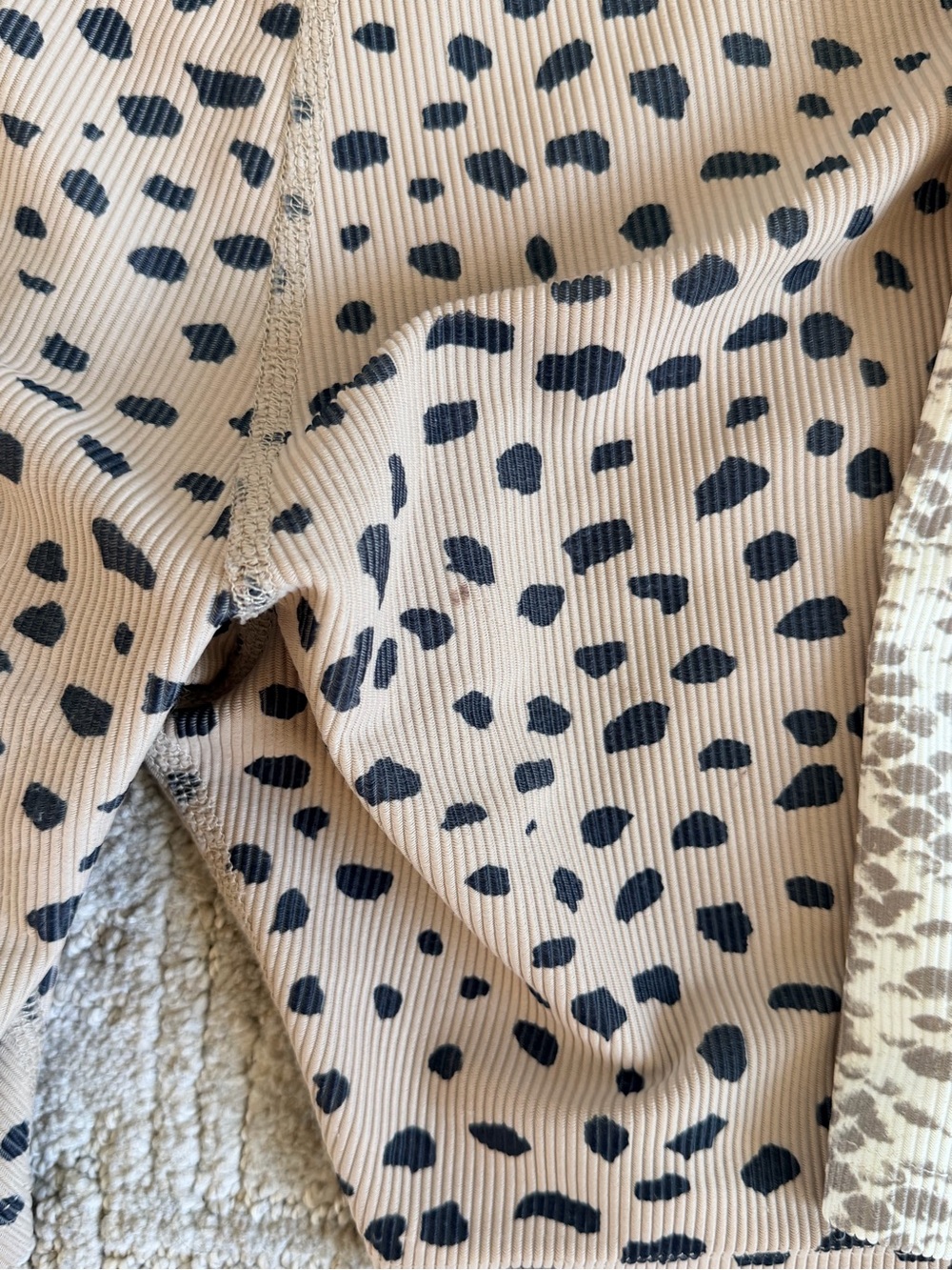 PAIR Beach Riot Ribbed Animal Print Bike Shorts - Picture 5 of 8